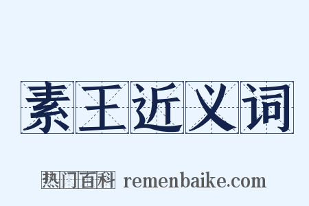 素王近义词是什么意思的图片